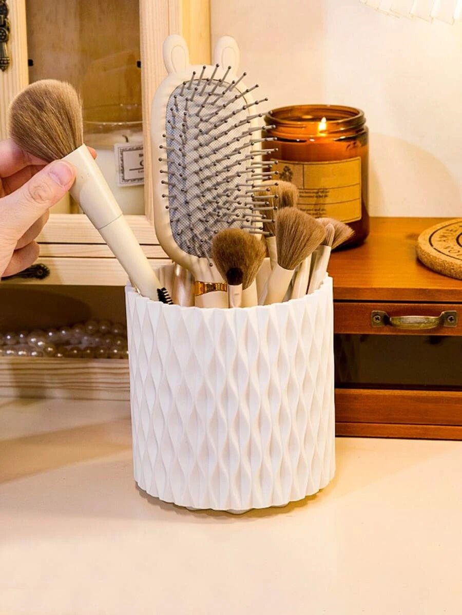 Rotating Cosmetic Brush Organizer – 360° Makeup Storage Holder - Saadiq.pk