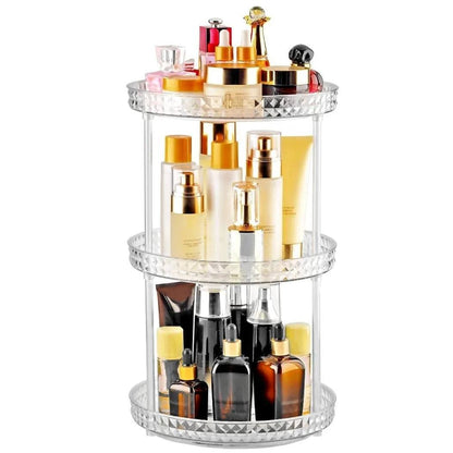 Rotating Diamond Cut 3 layer Rotating Organizer - Saadiq.pk