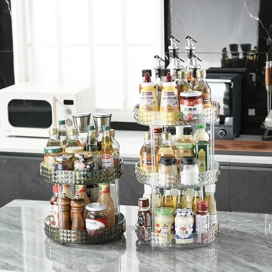 Rotating Diamond Cut 3 layer Rotating Organizer - Saadiq.pk