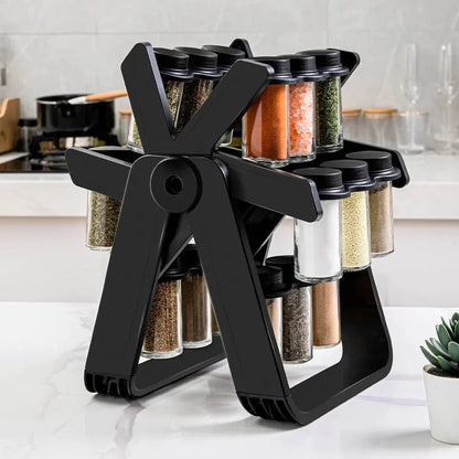 Rotating Spice Rack With 18Pcs Jar - Saadiq.pk