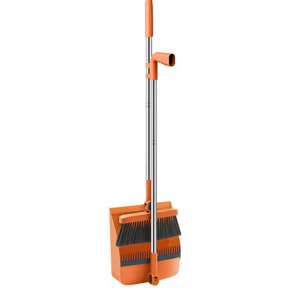 Broom With Dust Pan Set – Long Handle, Foldable & Space-Saving Cleaning Tool
