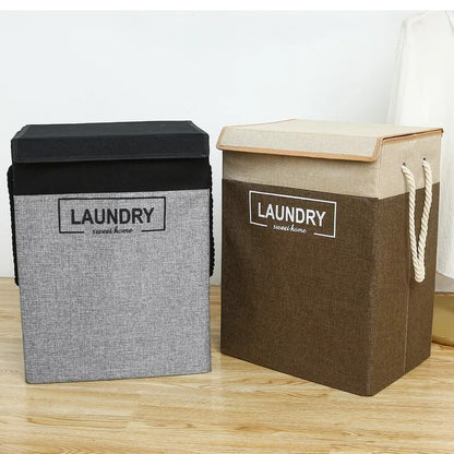 Premium Laundry Basket with Lid – Durable Clothes Storage Organizer