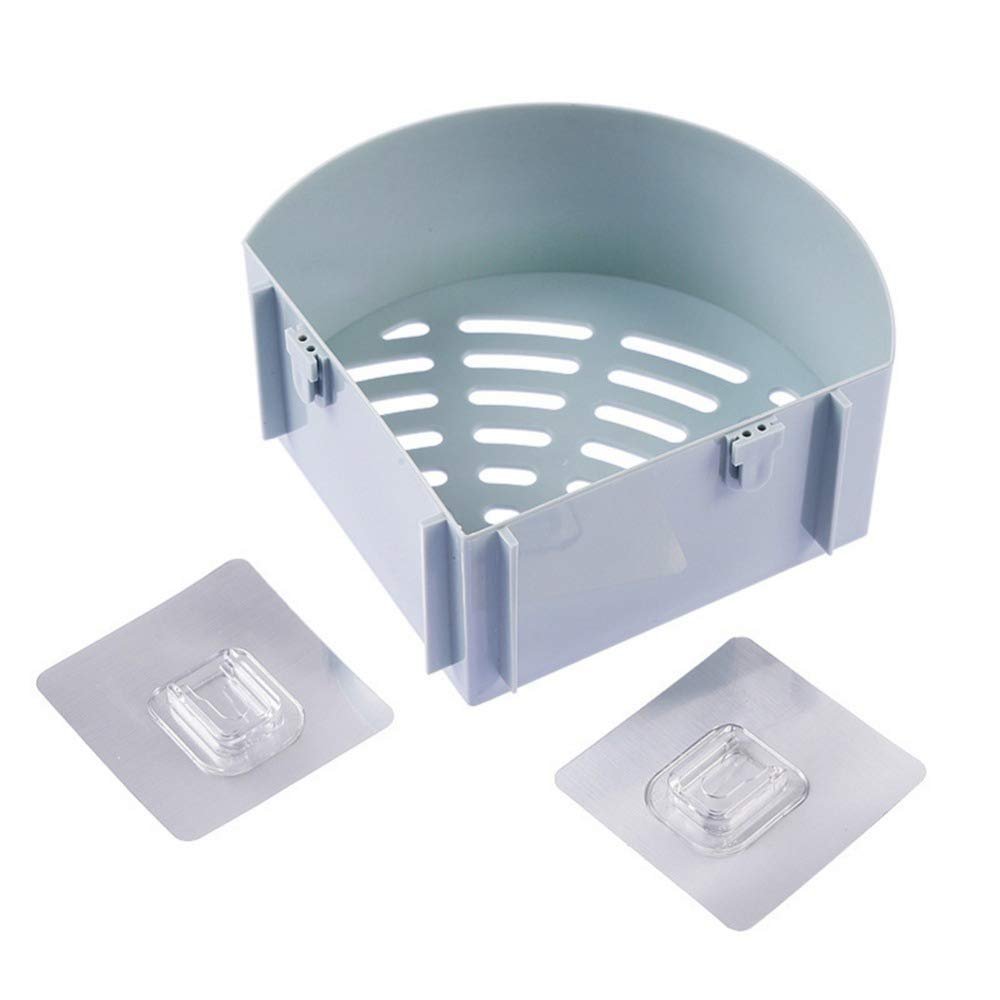 Self Adhesive Corner Rack – Wall Mounted Bathroom & Kitchen Storage Shelf - Saadiq.pk