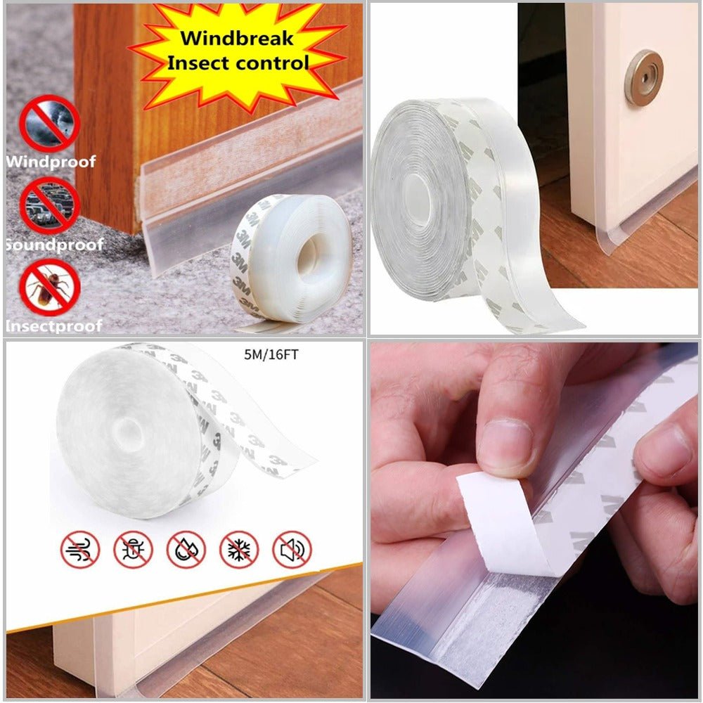 Self Adhesive Door Bottom Seal Strip for Wind Noise Dust & Insect Protection - Saadiq.pk