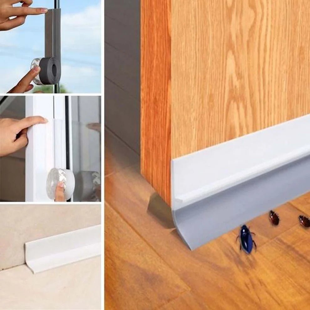 Self Adhesive Door Bottom Seal Strip for Wind Noise Dust & Insect Protection - Saadiq.pk