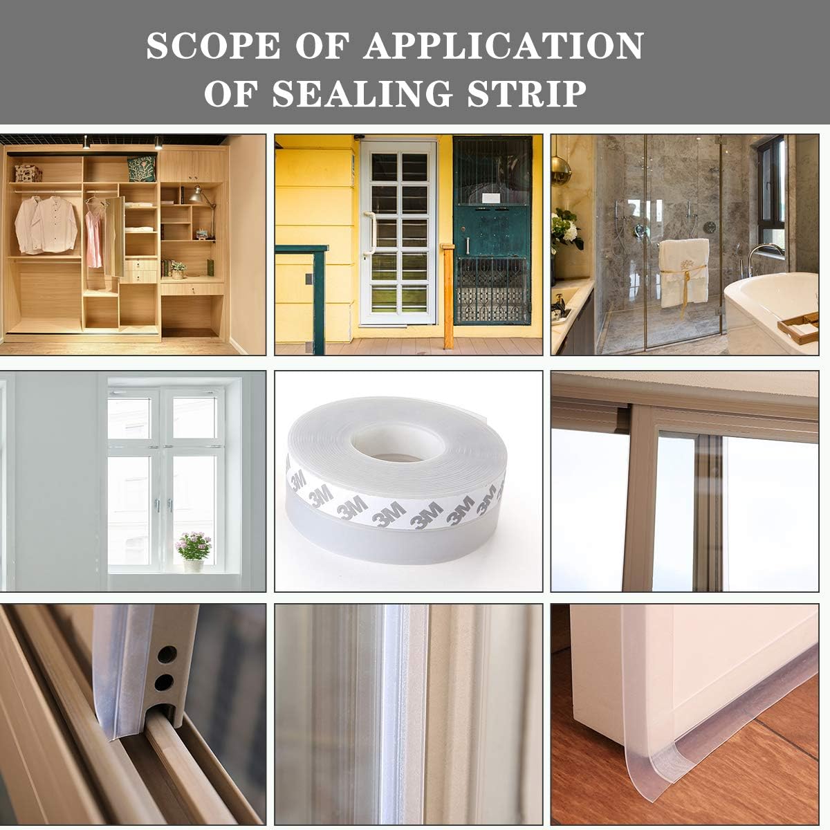 Self Adhesive Door Bottom Seal Strip for Wind Noise Dust & Insect Protection - Saadiq.pk