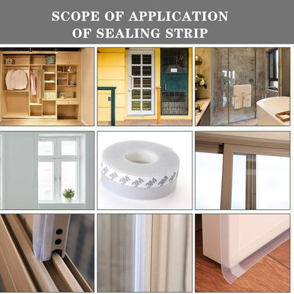 Self Adhesive Door Bottom Seal Strip for Wind Noise Dust & Insect Protection - Saadiq.pk