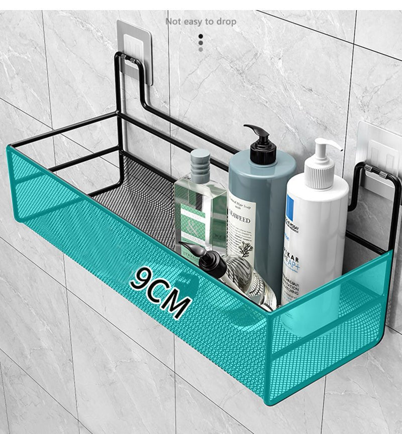 Self Adhesive Iron Rack – No Drill Wall - Mounted Storage Shelf - Saadiq.pk