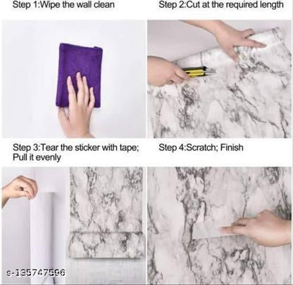 Self - Adhesive Marble Sheet – Oil & Heat Resistant Kitchen Wallpaper - Saadiq.pk