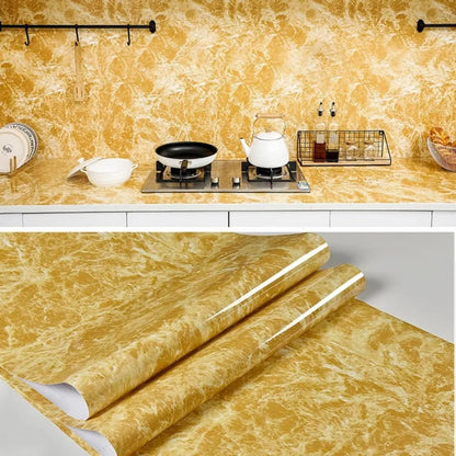 Self - Adhesive Marble Sheet – Oil & Heat Resistant Kitchen Wallpaper - Saadiq.pk