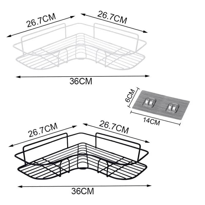 Self - Adhesive Wall Corner Rack - Saadiq.pk