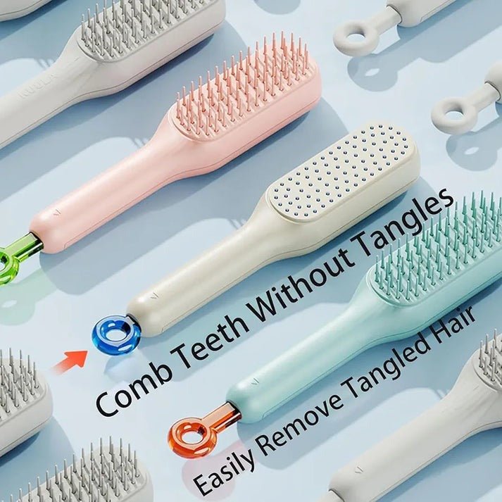 Self - Cleaning Hair Brush – Easy Detangling & Grooming - Saadiq.pk