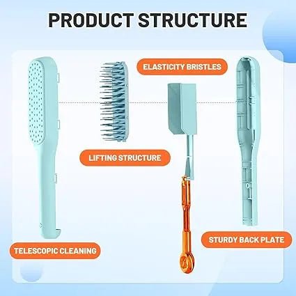Self - Cleaning Hair Brush – Easy Detangling & Grooming - Saadiq.pk