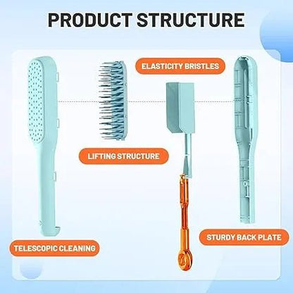 Self - Cleaning Hair Brush – Easy Detangling & Grooming - Saadiq.pk