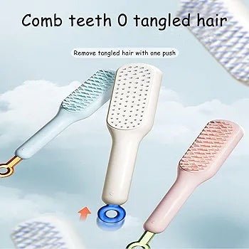 Self - Cleaning Hair Brush – Easy Detangling & Grooming - Saadiq.pk
