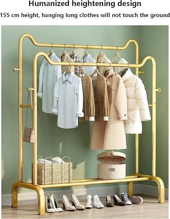 Shelf & Hang Clothing Organizer – Freestanding Wardrobe Rack - Saadiq.pk