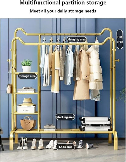 Shelf & Hang Clothing Organizer – Freestanding Wardrobe Rack - Saadiq.pk