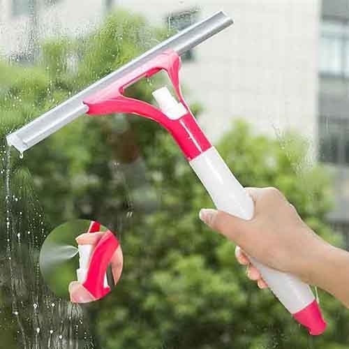 Shower Spray Glass Wiper – 2 - in - 1 Spray & Squeegee Cleaner for Windows & Tiles - Saadiq.pk