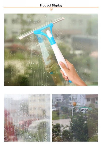 Shower Spray Glass Wiper – 2 - in - 1 Spray & Squeegee Cleaner for Windows & Tiles - Saadiq.pk
