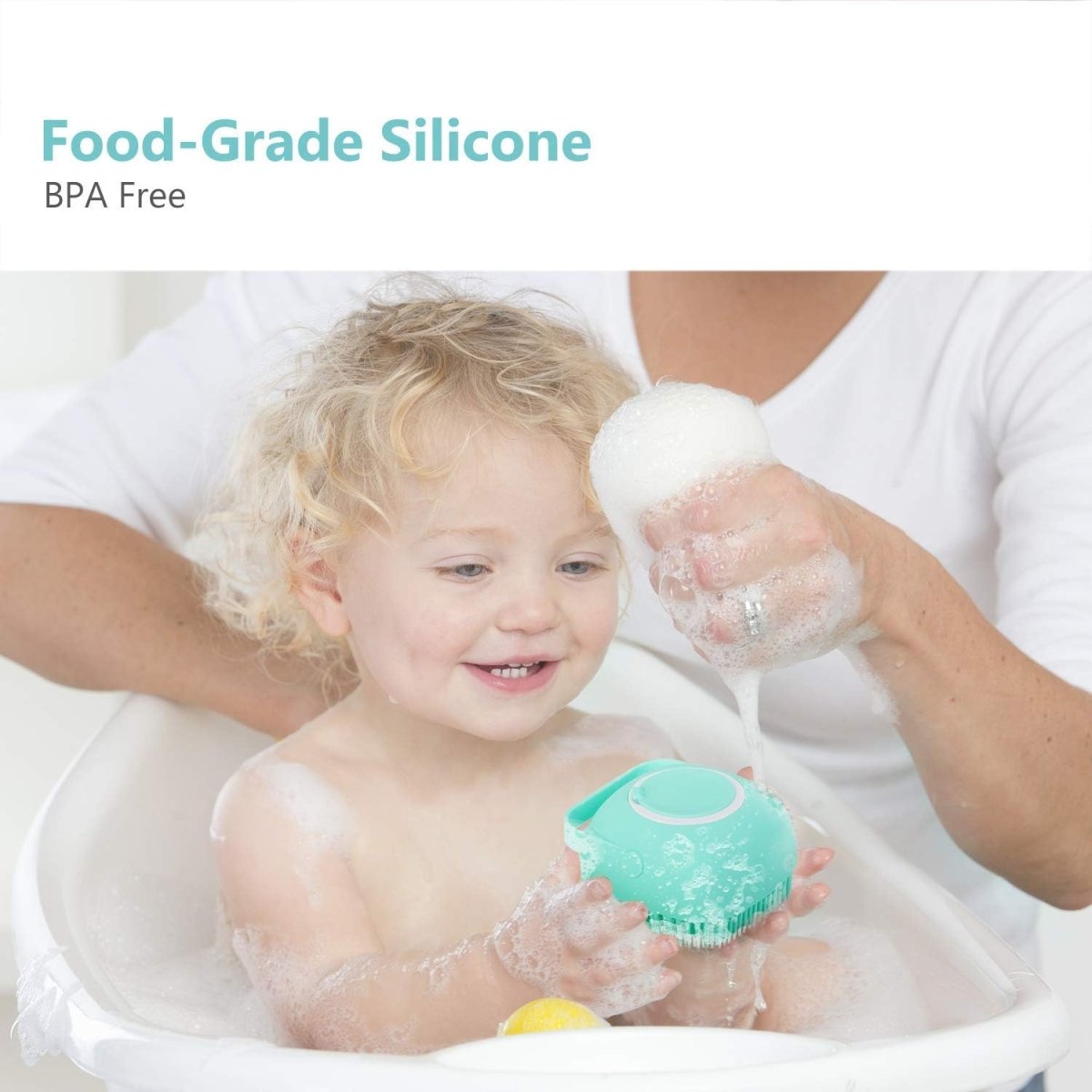 Silicone Bath Body Brush – Soft, Gentle & 2 - in - 1 Soap Dispenser Scrubber - Saadiq.pk
