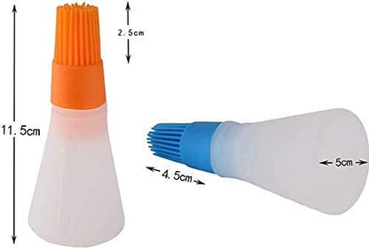 Silicone Cooking Oil Bottle with Brush – Kitchen & BBQ Tool - Saadiq.pk