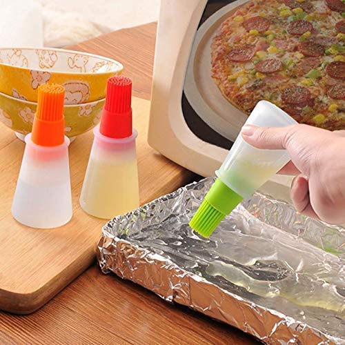 Silicone Cooking Oil Bottle with Brush – Kitchen & BBQ Tool - Saadiq.pk