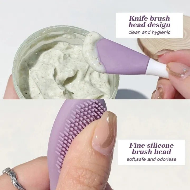 Silicone Double Head Mask Brush – Facial Mask Applicator Tool - Saadiq.pk