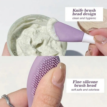 Silicone Double Head Mask Brush – Facial Mask Applicator Tool - Saadiq.pk