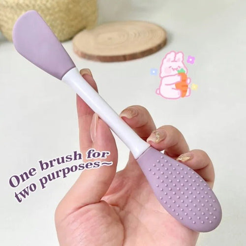 Silicone Double Head Mask Brush – Facial Mask Applicator Tool - Saadiq.pk