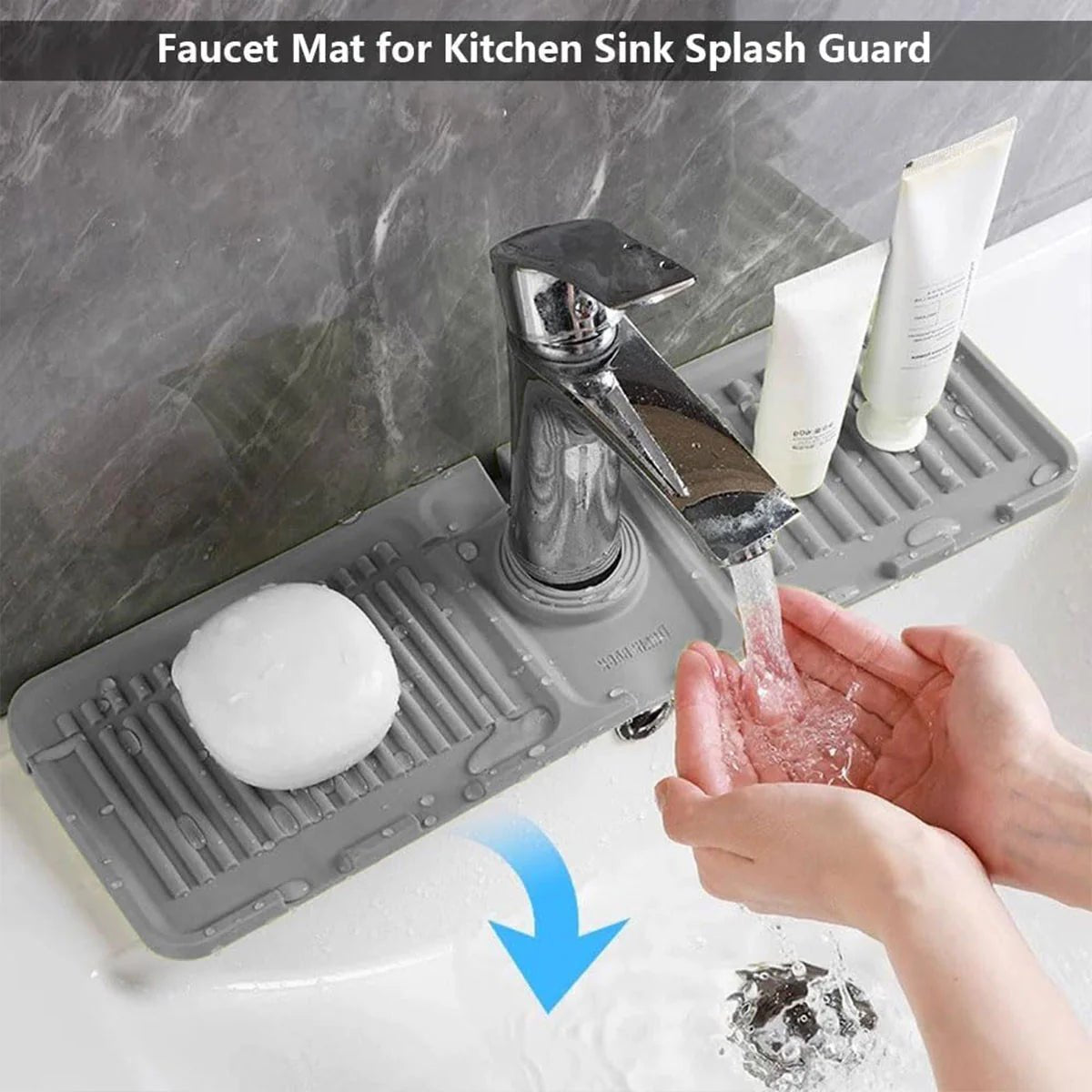 Silicone Faucet Mat – Fast Drying Sink Splash Guard - Saadiq.pk