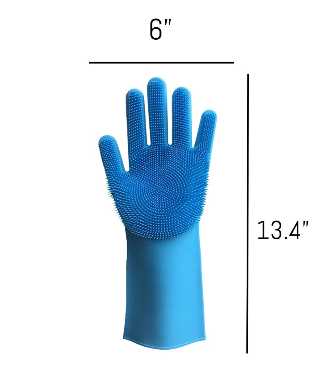 Silicone Magic Washing Gloves – Reusable Cleaning Gloves Pair - Saadiq.pk