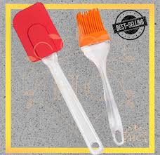 Silicone Spatula and Pastry Brush Set – Baking & Cooking Tool - Saadiq.pk