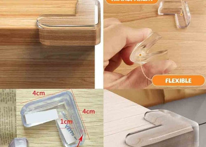 Silicone Table Corner Protector Covers (Pack of 4) – Baby Safety Edge Guards - Saadiq.pk