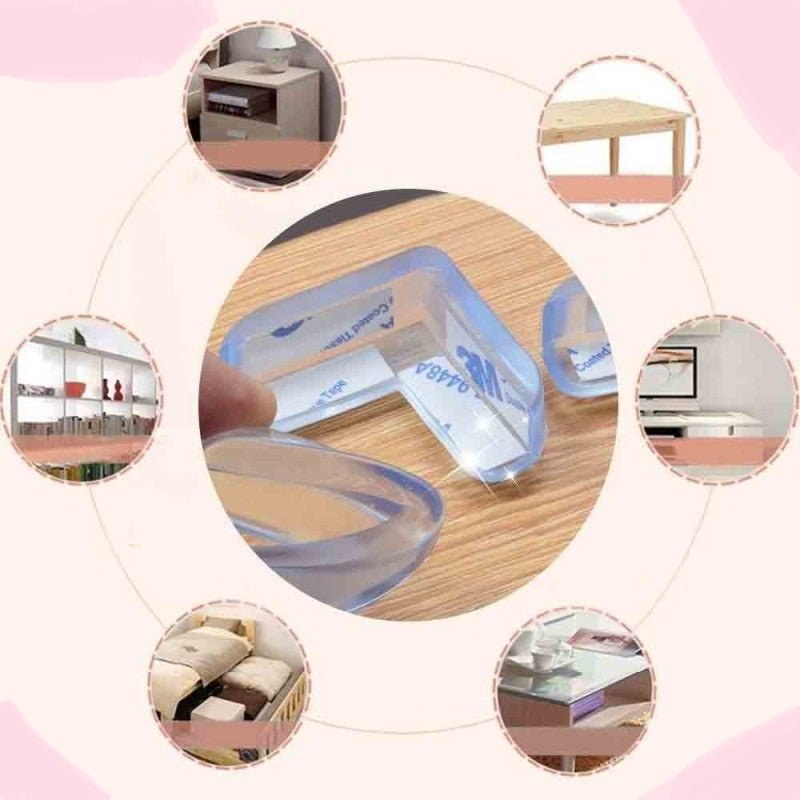 Silicone Table Corner Protector Covers (Pack of 4) – Baby Safety Edge Guards - Saadiq.pk