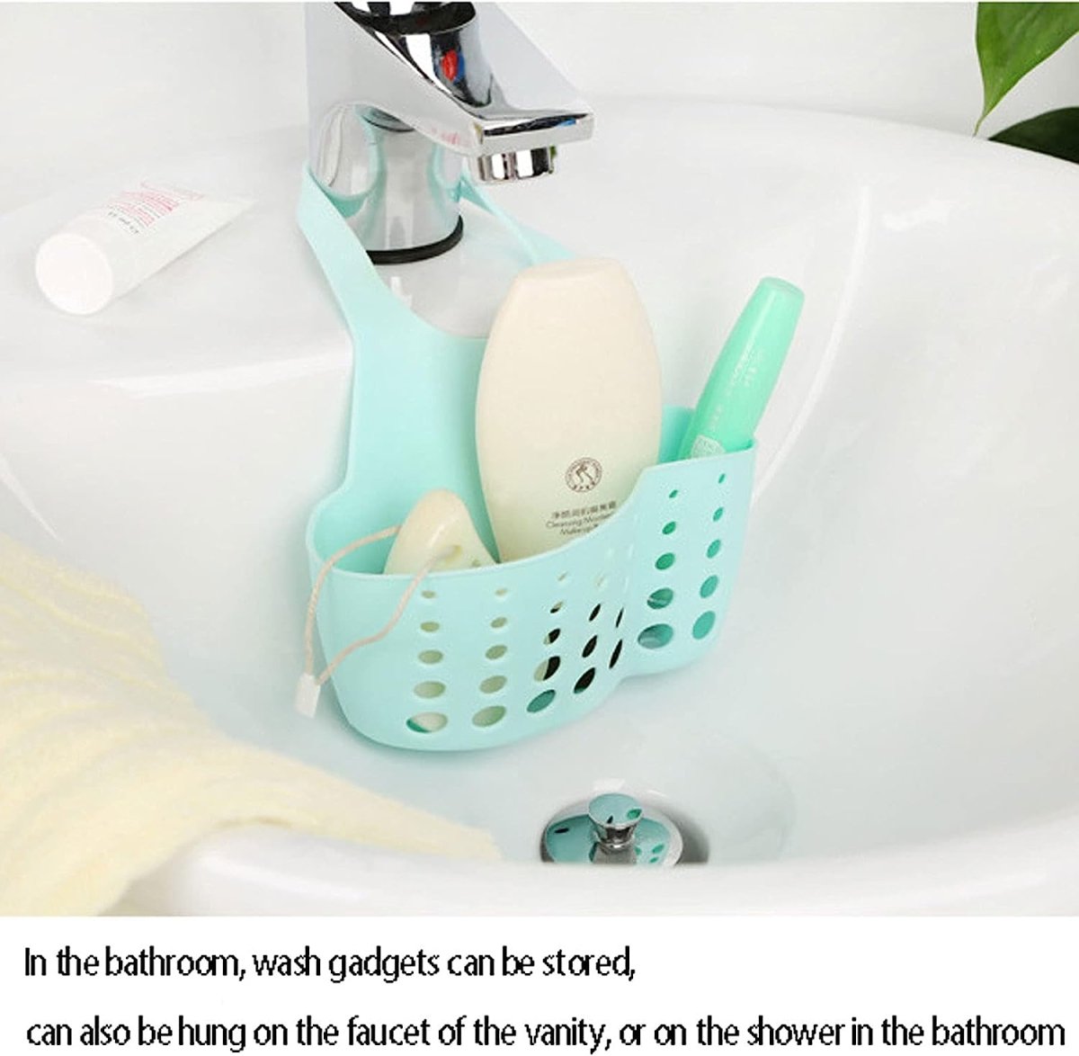 Sink Sponge Holder – Kitchen & Bathroom Hanging Organizer - Saadiq.pk