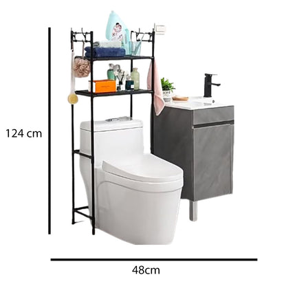 Multi-Layer Plastic Bathroom Storage Rack – Toilet Organizer