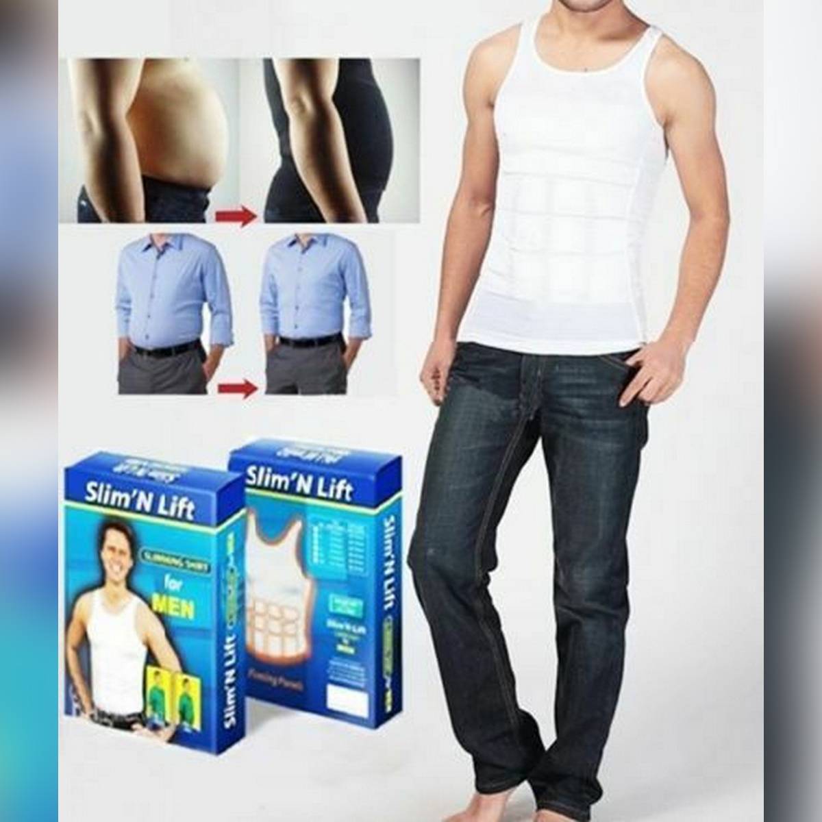 Slim n Lift Slimming Vest for Men | Body Shaper & Posture Support Vest - Saadiq.pk