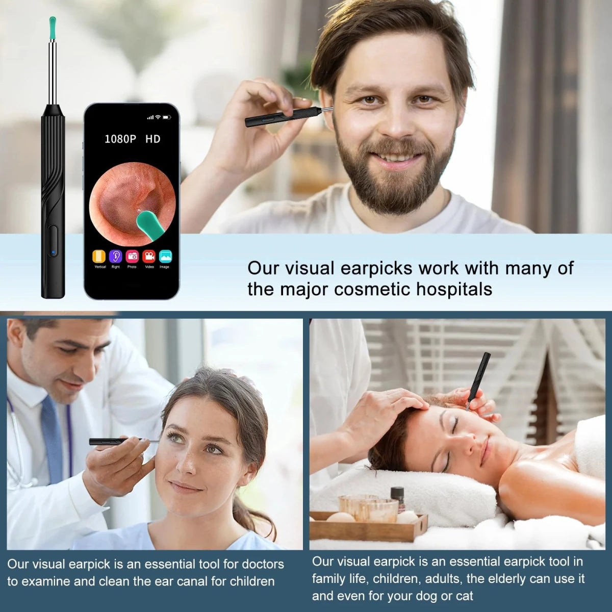 Smart Ear Cleaning Camera Tool – 7 Pieces | saadiq.pk - Saadiq.pk