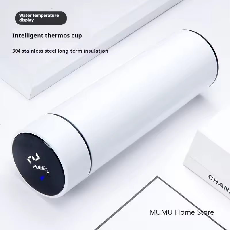 Smart Water Bottle with LED Temperature Display – Stainless Steel Flask - Saadiq.pk