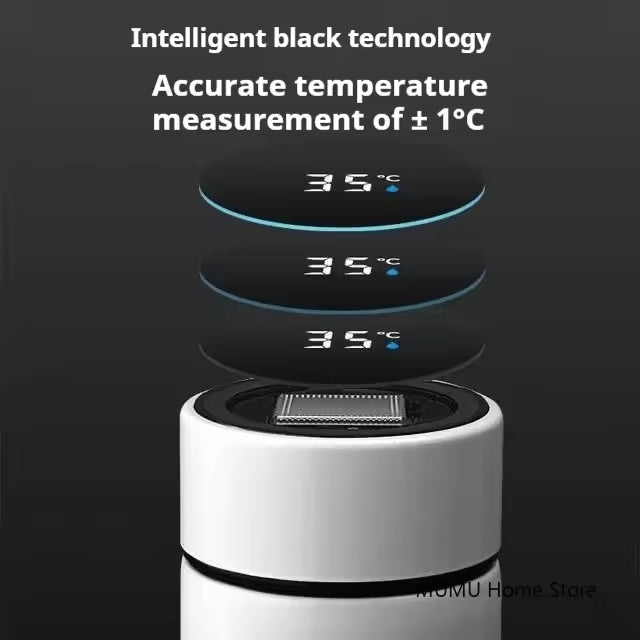 Smart Water Bottle with LED Temperature Display – Stainless Steel Flask - Saadiq.pk