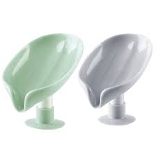 Soap Holder with Drain – Leaf Shape Bathroom & Kitchen Soap Dish - Saadiq.pk