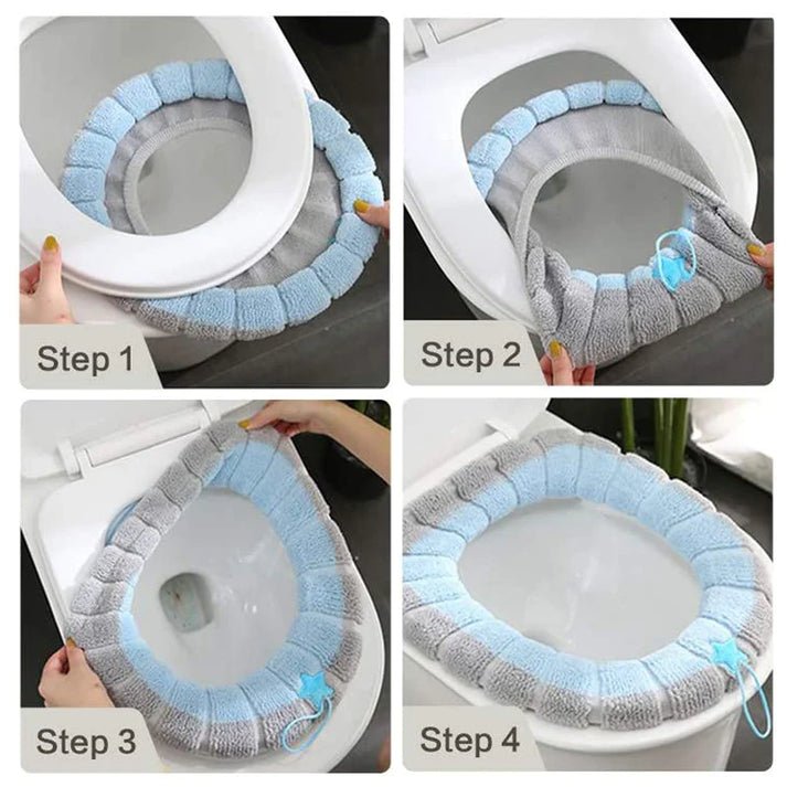Soft Washable Toilet Seat Cover - PACK OF 2 - Saadiq.pk