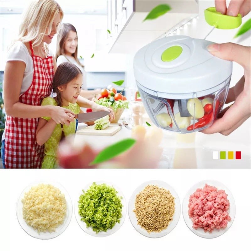Speedy Chopper – Multi Function Manual High Speed Vegetable Chopper - Saadiq.pk
