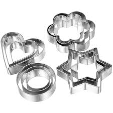 Stainless Steel Cookie Cutter – 12 - Piece Baking & DIY Set - Saadiq.pk
