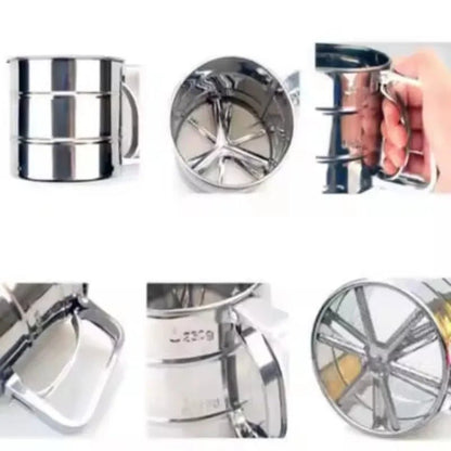 Stainless Steel Flour Sifter Handheld Cup Strainer – Baking Tool - Saadiq.pk
