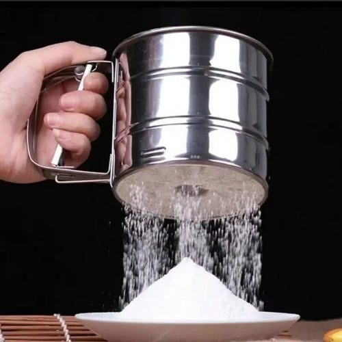 Stainless Steel Flour Sifter Handheld Cup Strainer – Baking Tool - Saadiq.pk