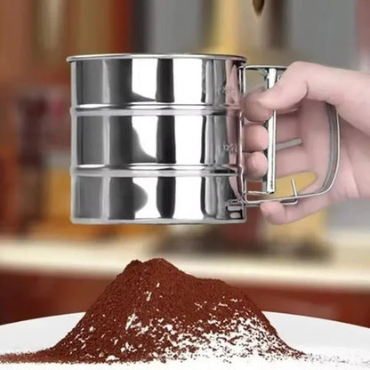 Stainless Steel Flour Sifter Handheld Cup Strainer – Baking Tool - Saadiq.pk