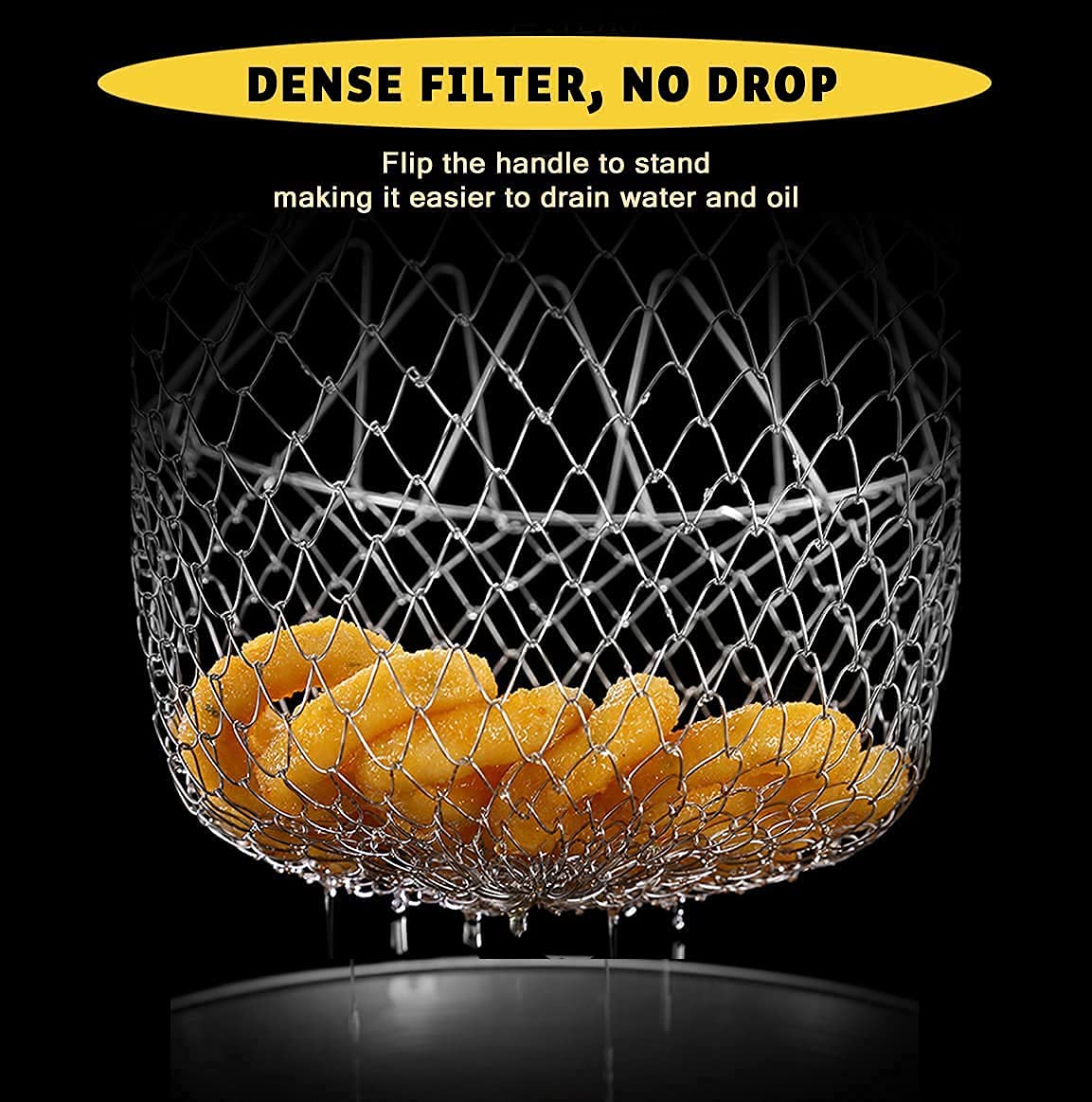Stainless Steel Fry French Magic Basket - Saadiq.pk