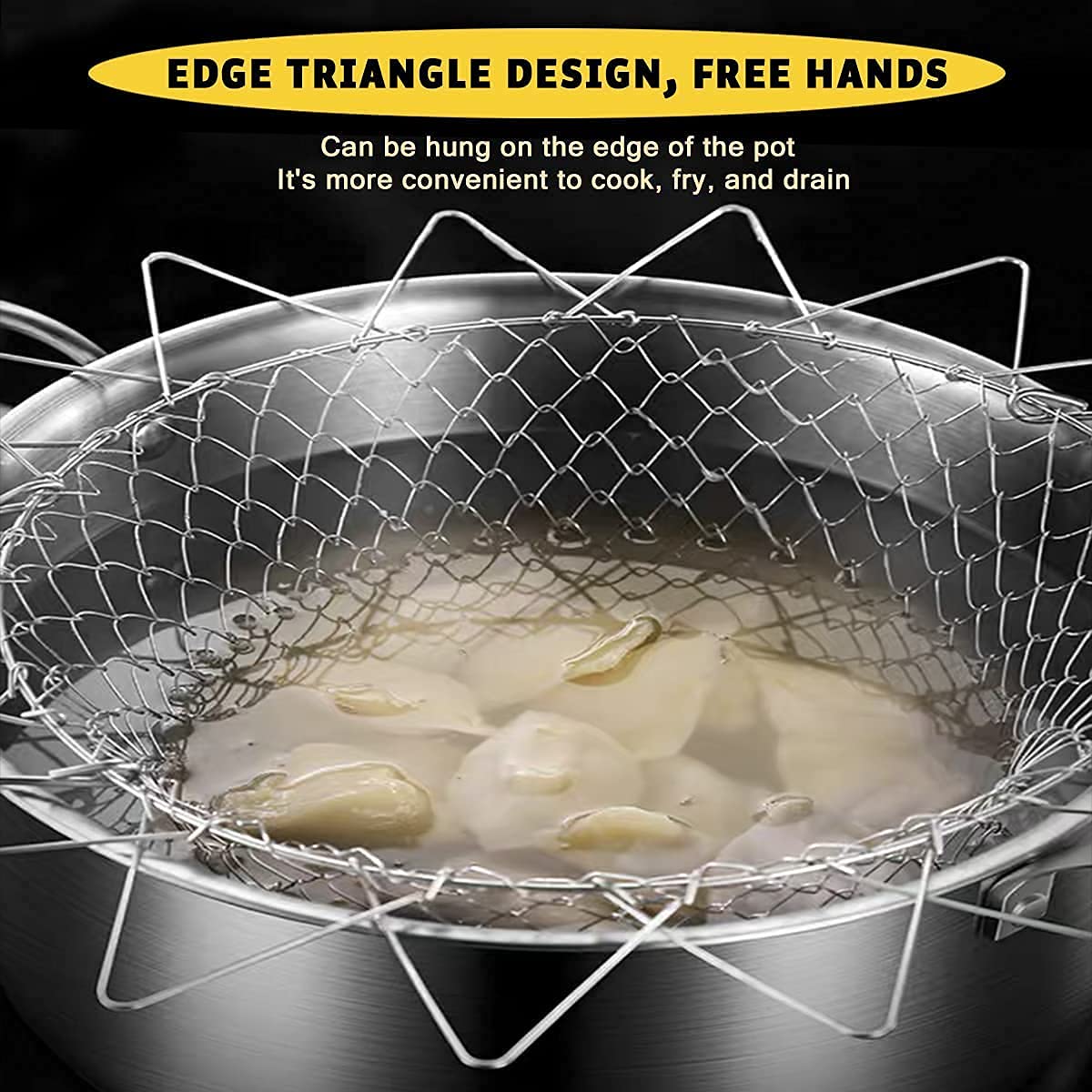 Stainless Steel Fry French Magic Basket - Saadiq.pk