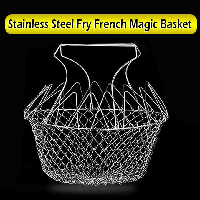 Stainless Steel Fry French Magic Basket - Saadiq.pk